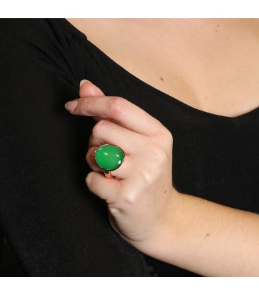 Vhernier Giotto quartz, jade and gold ring