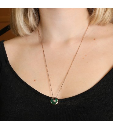 Cartier Amulette malachite, diamond and gold necklace