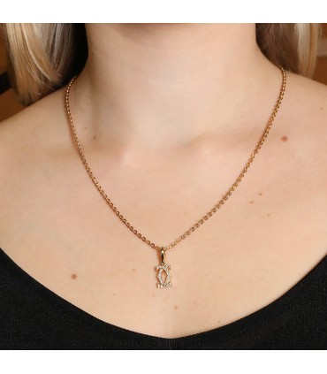 Cartier Double C diamonds and gold necklace