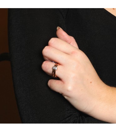 Pomellato Together two tones gold and diamonds ring