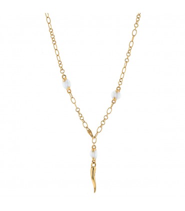Pomellato Capri ceramic and gold necklace