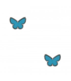 Van Cleef & Arpels Sweet Alhambra turquoise and gold earrings