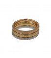 Three tones gold rings