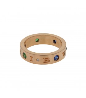 Bulgari Roman Sorbet garnets, diamond, sapphires and gold ring