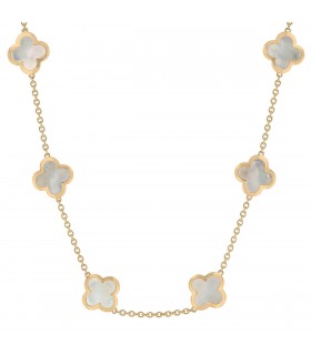 Van Cleef & Arpels Pure Alhambra mother-of-pearl and gold necklace