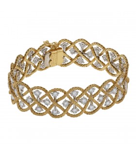 Buccellati Etoilée two tones gold and diamonds necklace