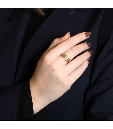 Three tones gold rings
