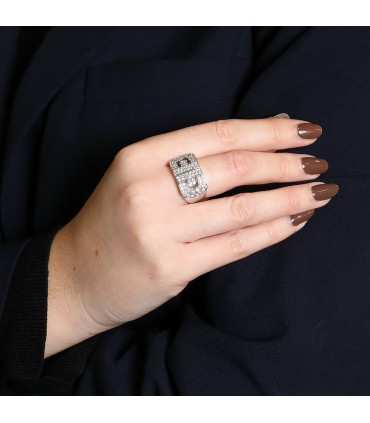 Bulgari Parentesi diamonds and gold ring