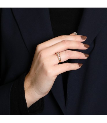 Diamonds, rubies and gold ring