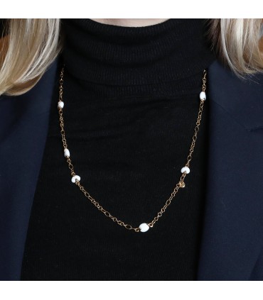 Pomellato Capri ceramic and gold necklace