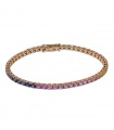 Bracelet ligne saphirs rainbow