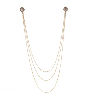 Bulgari Bulgari mother-of-pearl, onyx and gold long necklace