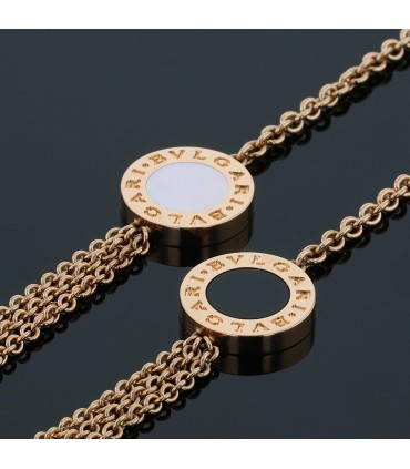 Bulgari Bulgari mother-of-pearl, onyx and gold long necklace
