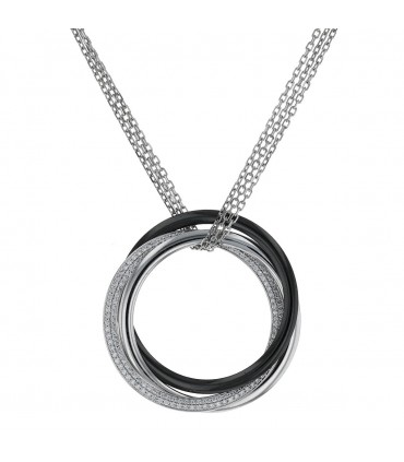 Cartier Trinity diamonds, ceramic and gold necklace
