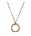 Cartier Trinity three tones gold and diamonds necklace