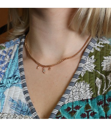 Djula diamonds and gold necklace