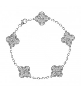 Van Cleef & Arpels Vintage Alhambra diamonds and gold bacelet