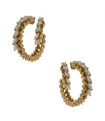 DIamonds and gold earrings