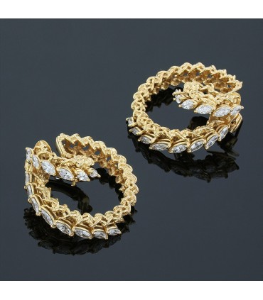 DIamonds and gold earrings
