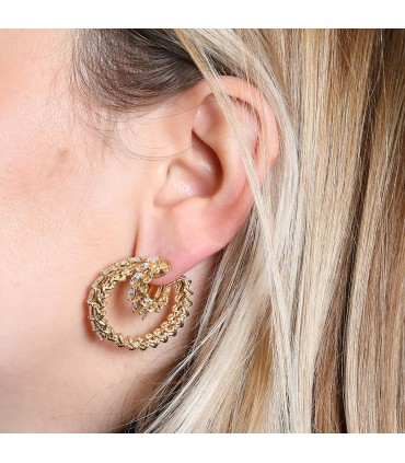 DIamonds and gold earrings