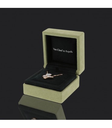 Van Cleef & Arpels Deux Papillons mother of pearl, diamonds and gold necklace