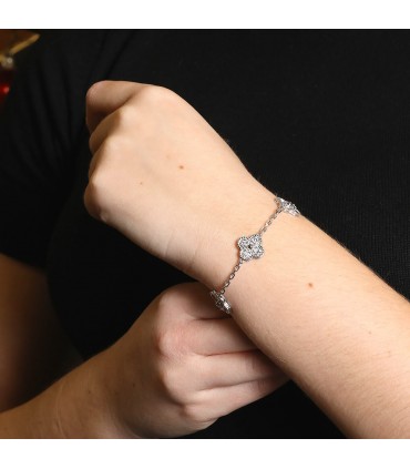 Van Cleef & Arpels Vintage Alhambra diamonds and gold bacelet