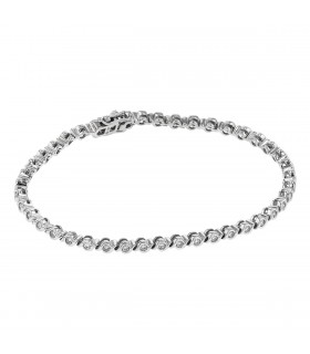 Diamonds and gold bracelet