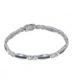 Sapphires, diamonds and gold bracelet