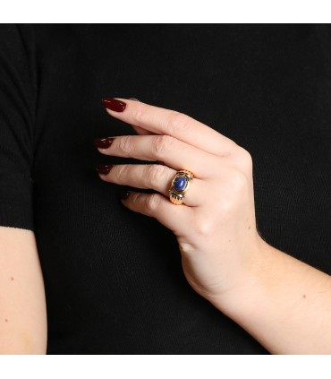 Boucheron Jaïpur lapis lazuli, two tones gold ring
