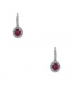 Boucles d’oreilles or, diamants, rubis