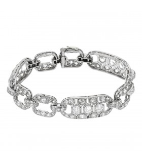 Bracelet platine, diamants