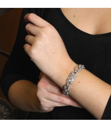 Bracelet platine, diamants
