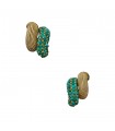 Boucles d’oreilles or et turquoises