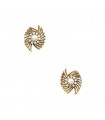 Boucles d’oreilles or, platine, perles et diamants