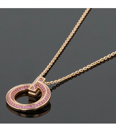 Tiffany & Co. Cercle T1 Edition Limitée pink sapphires and gold necklace