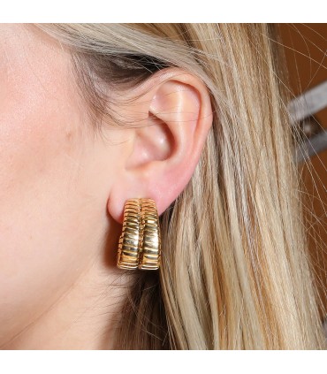 Bulgari Tubogas gold earrings