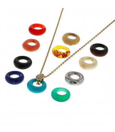 Van Cleef & Arpels gold, diamonds and turquoise necklace