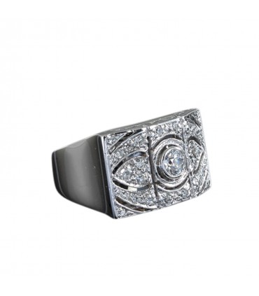 Bague platine et diamants