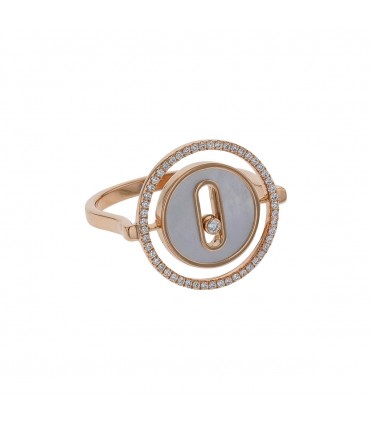 Messika Lucky Move diamonds, mother-of-pearl and gold ring