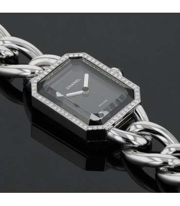 Chanel Première diamonds and stainless steel watch
