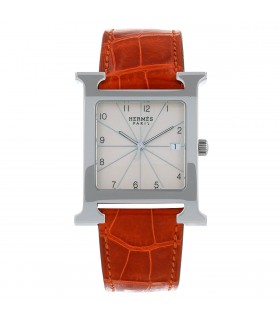 Hermès Heure H stainless steel watch