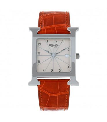Hermès Heure H stainless steel watch