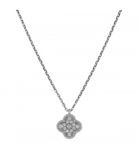 Van Cleef & Arpels Sweet Alhambra diamonds and gold necklace
