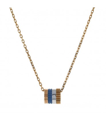 Boucheron Quatre diamond, PVD and three tones gold necklace