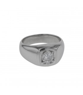 Diamond and platinum ring