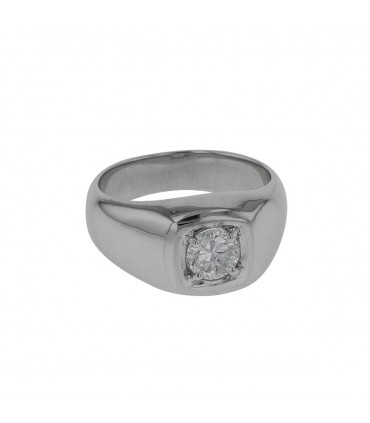 Diamond and platinum ring