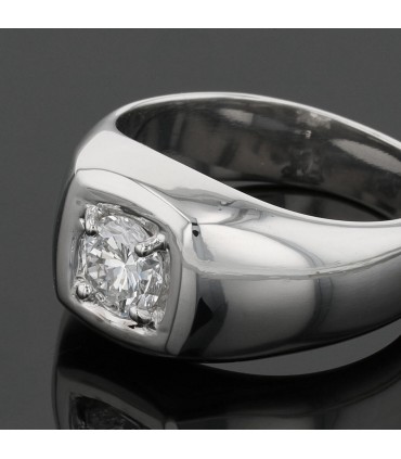 Bague platine et diamant