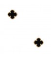 Van Cleef & Arpels Sweet Alhambra onyx and gold earrings