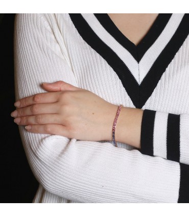 Bracelet ligne saphirs rainbow