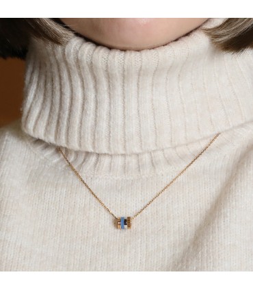 Boucheron Quatre diamond, PVD and three tones gold necklace